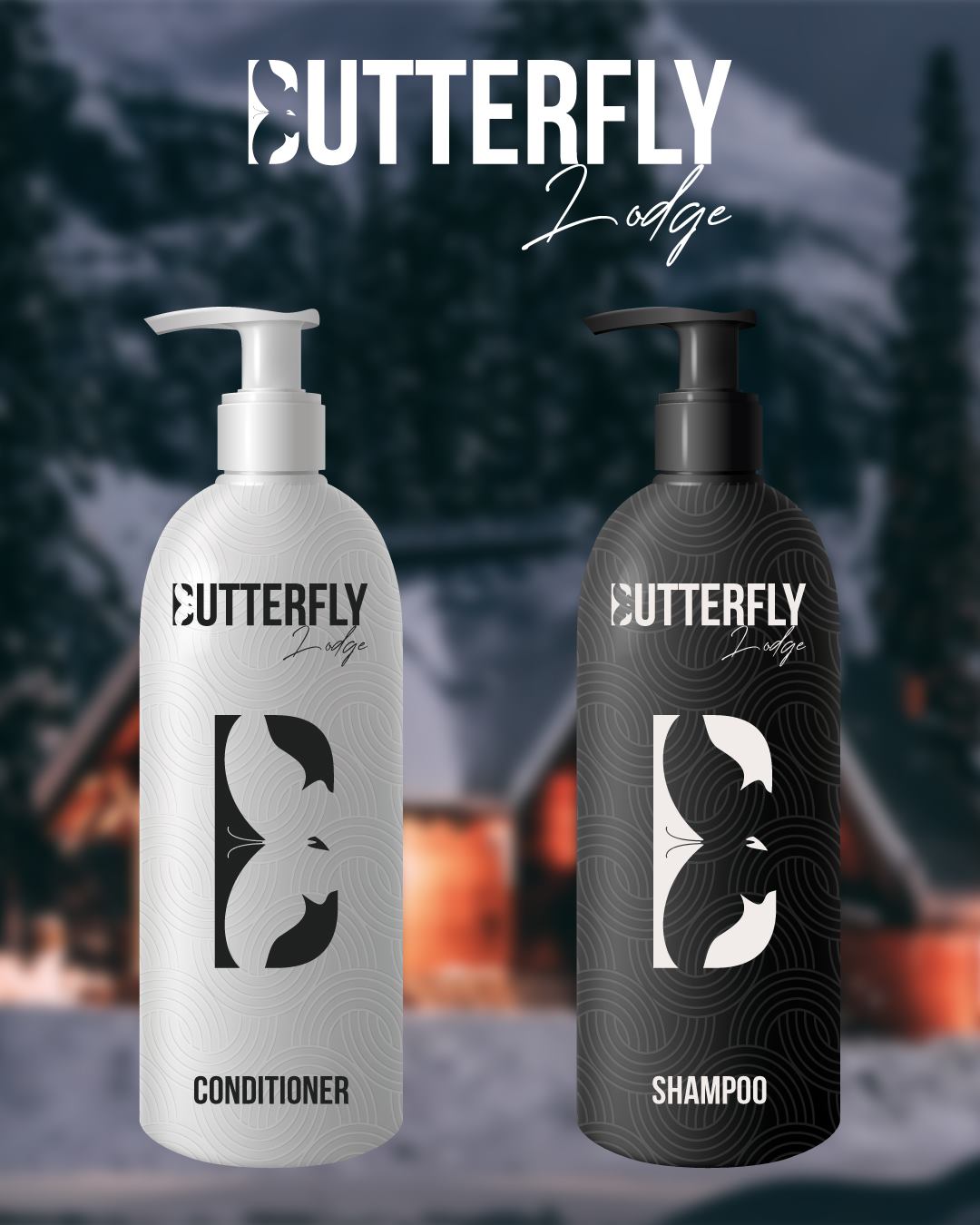 Butterfly Lodge branded guest touchpoint design
