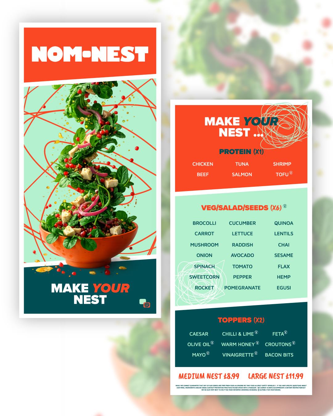 Nom-Nest menu system design