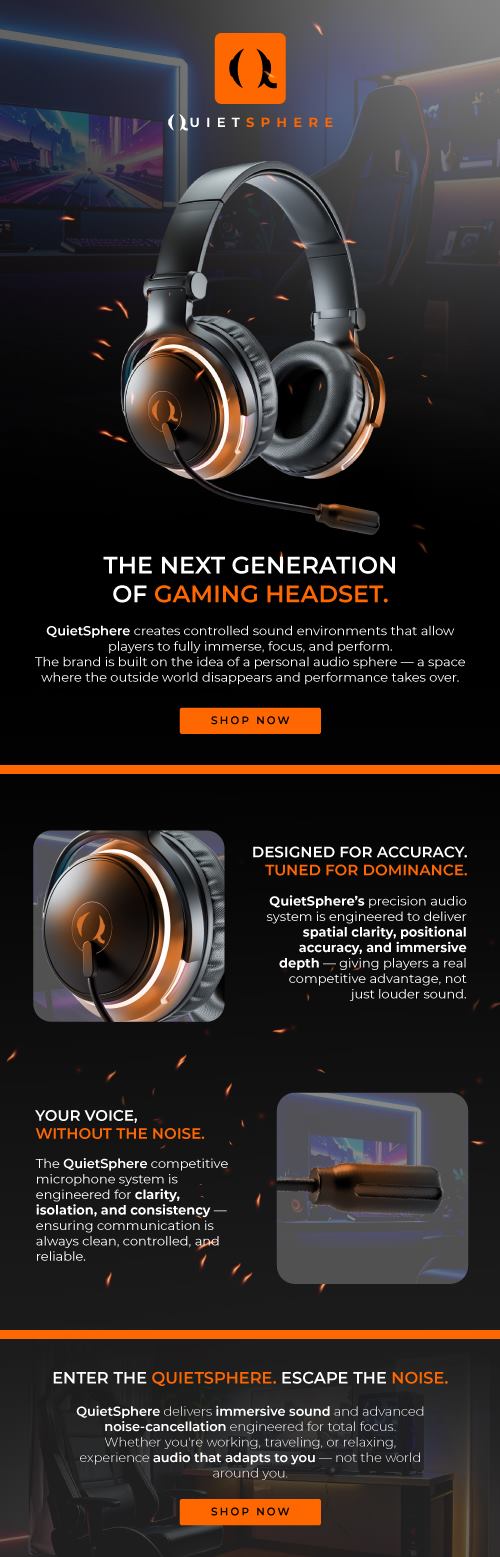 QuietSphere email campaign design