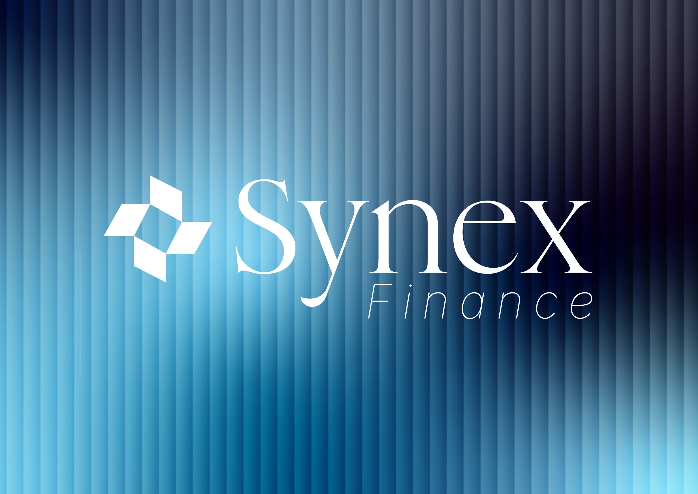 Synex Finance brand identity presentation with logo and visual system